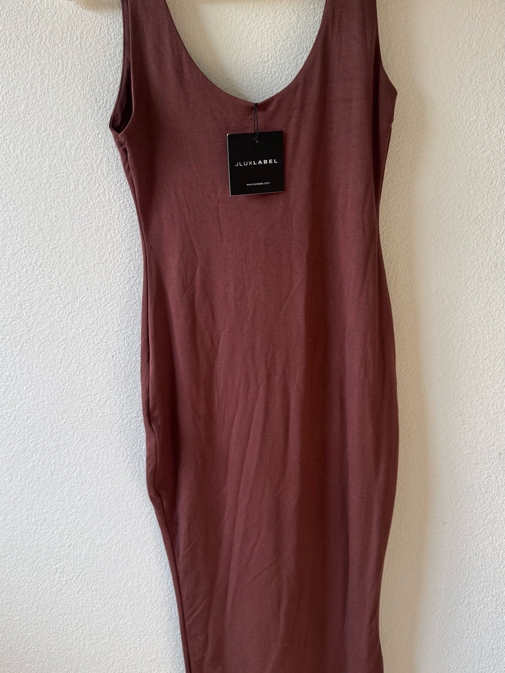 JLUXLABEL Women's Sleeveless Scoop Neck Midi Dress Brown Chocolate size S